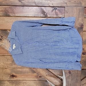 Striped blouse small ruffle detail